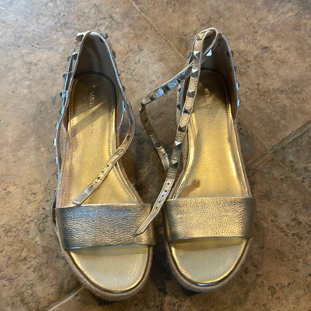 Mark Fisher metallic flatform rockstud shoes